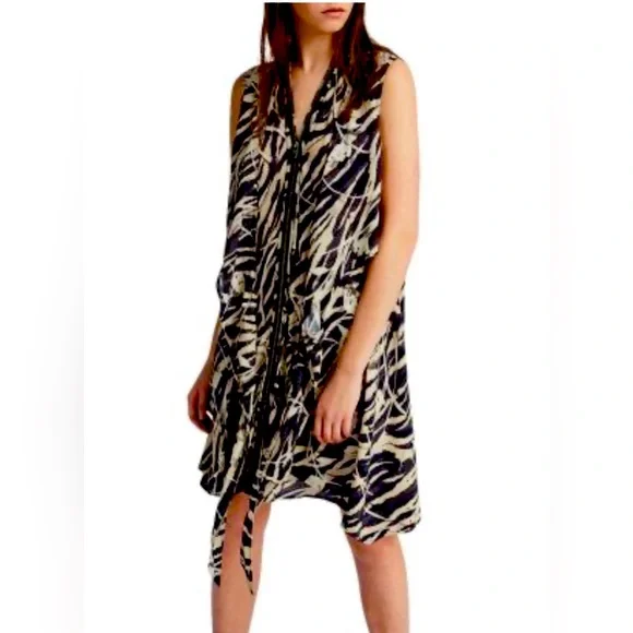 all saints jayda silk dress AllSaints Jayda Kazuno Dress, Black, M